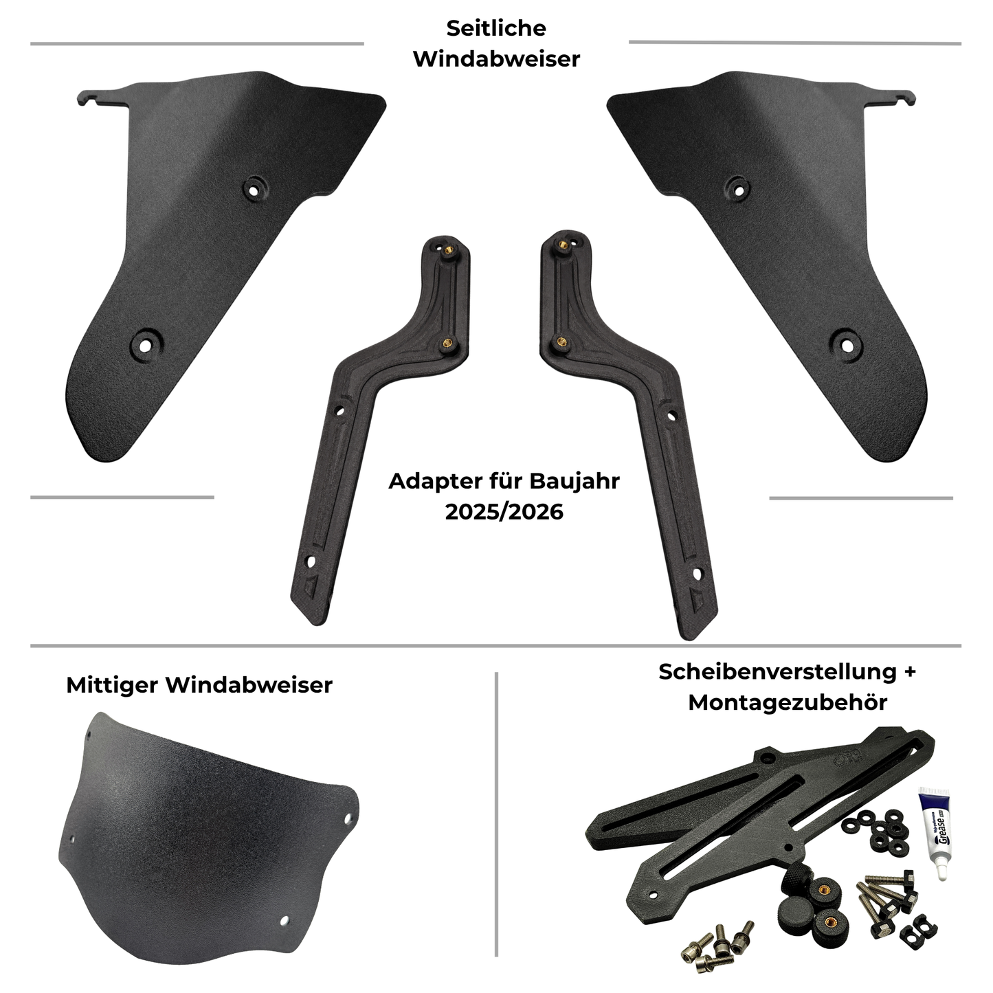 Yamaha Tenere 700 2025 / 2026 - Scheibenverstellung