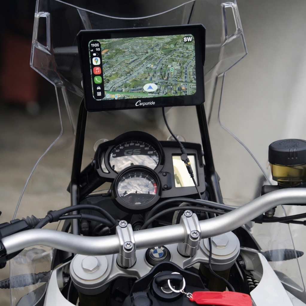 Carpuride 502 / 702 (PRO) Halterung – abschließbarer Navi-Adapter, stabil und vibrationsfest. Für viele Motorräder geeignet. Durchmesser wählbar.