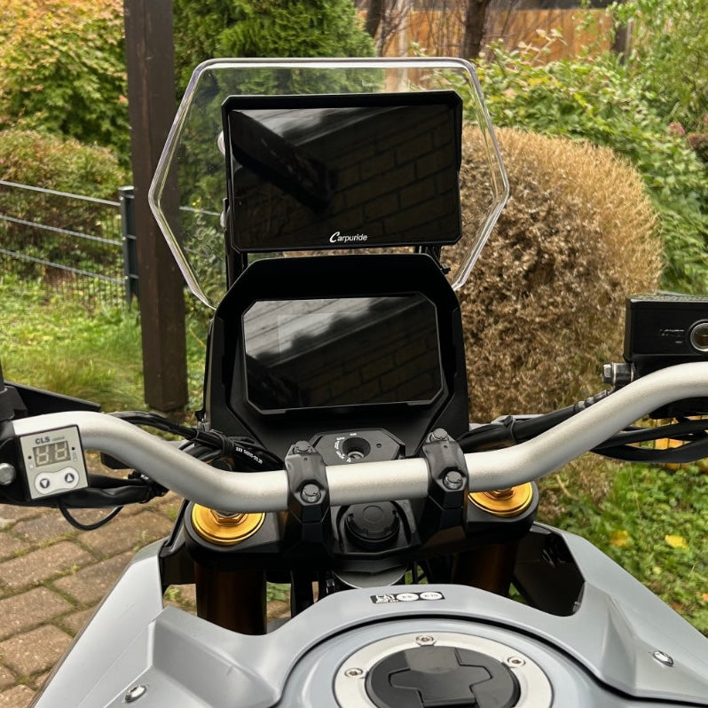 Carpuride 502 / 702 (PRO) Halterung – abschließbarer Navi-Adapter, stabil und vibrationsfest. Für viele Motorräder geeignet. Durchmesser wählbar.